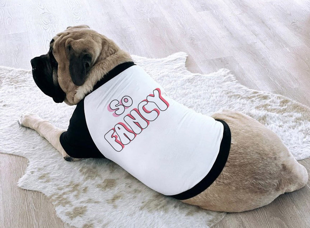 So Fancy Girly Dog Raglan T-Shirt | The Kevin Collection