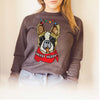 Frenchie French Bulldog Merry Merry Christmas Crewneck Sweatshirt or Hoodie
